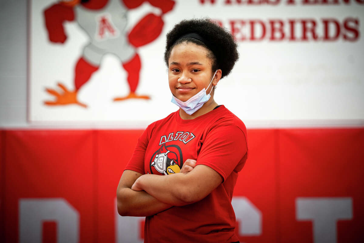 Alton High wrestler Antonia Phillips won a pair of matches Friday at the IHSA Girls State Wrestling Tournament in Bloomington. She will advance to Saturday's semifinals.