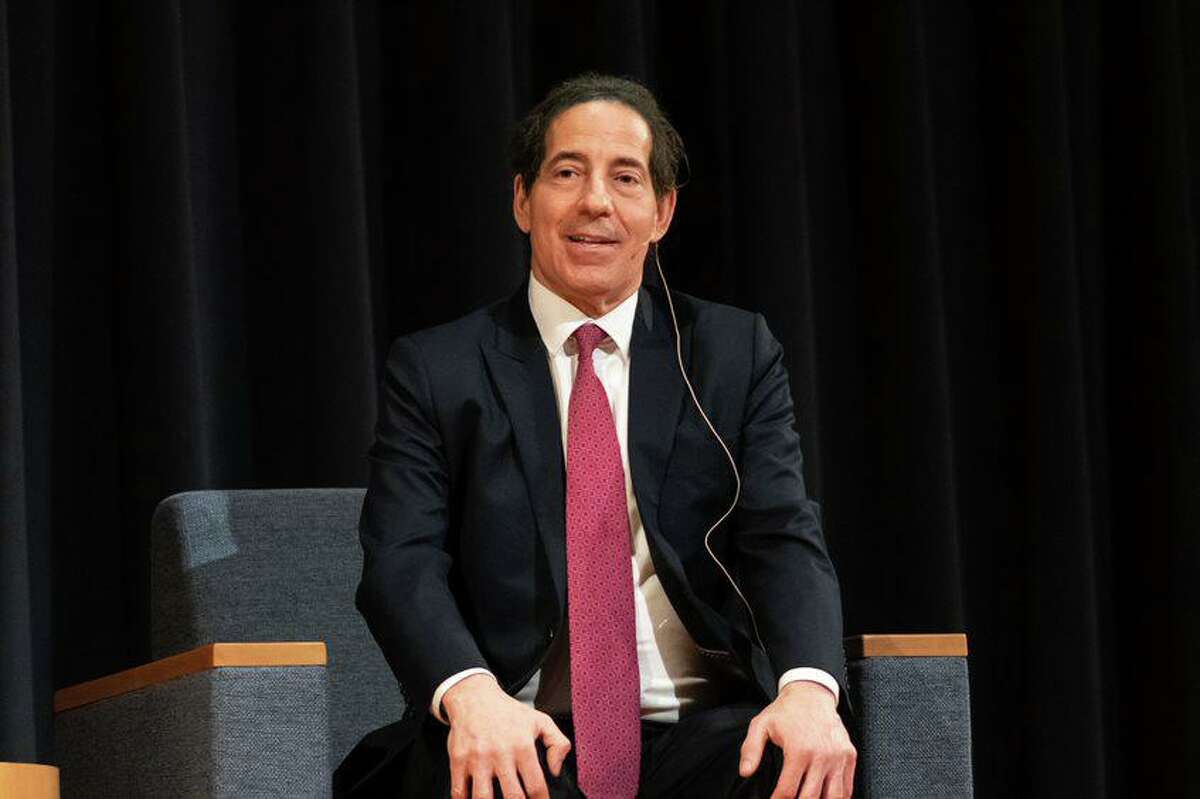 AuthorsLive welcomed U.S. Rep. Jamie Raskin, D-Md., to Greenwich Library’s Berkley Theater on Wednesday, Feb. 23, for a conversation led by New York Times journalist Sarah Lyall around themes in his recent memoir, “Unthinkable.”