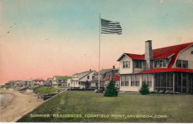Looking Back Cornfield Point from corn to cottages