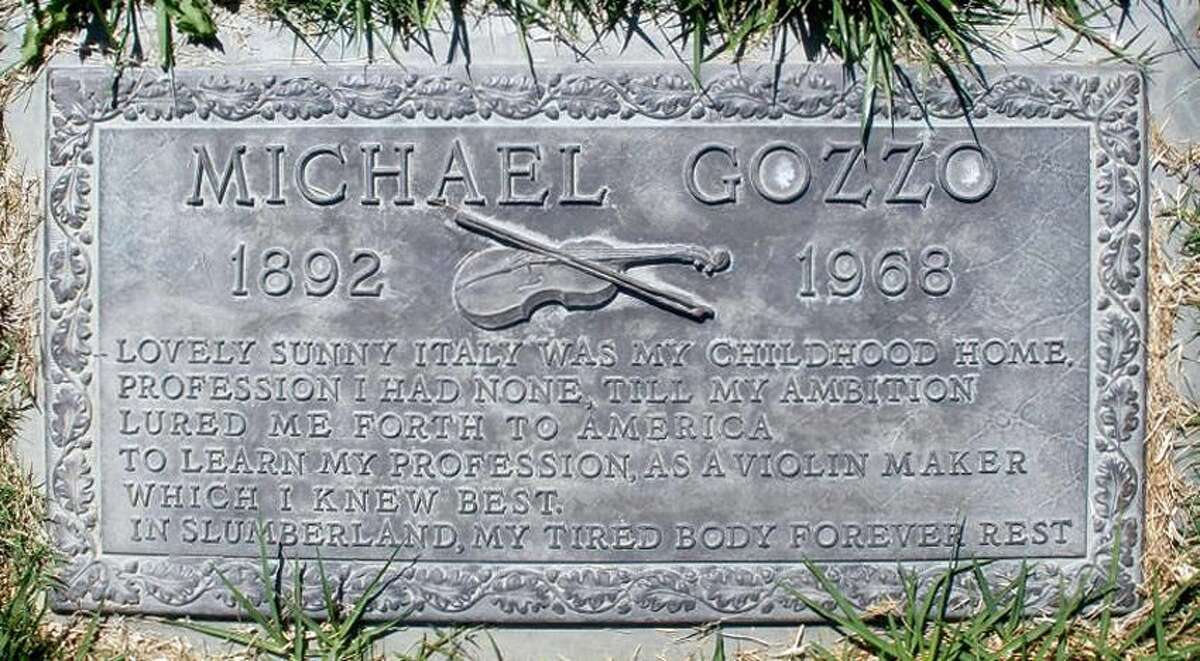 Michael Gozzo’s grave in California.