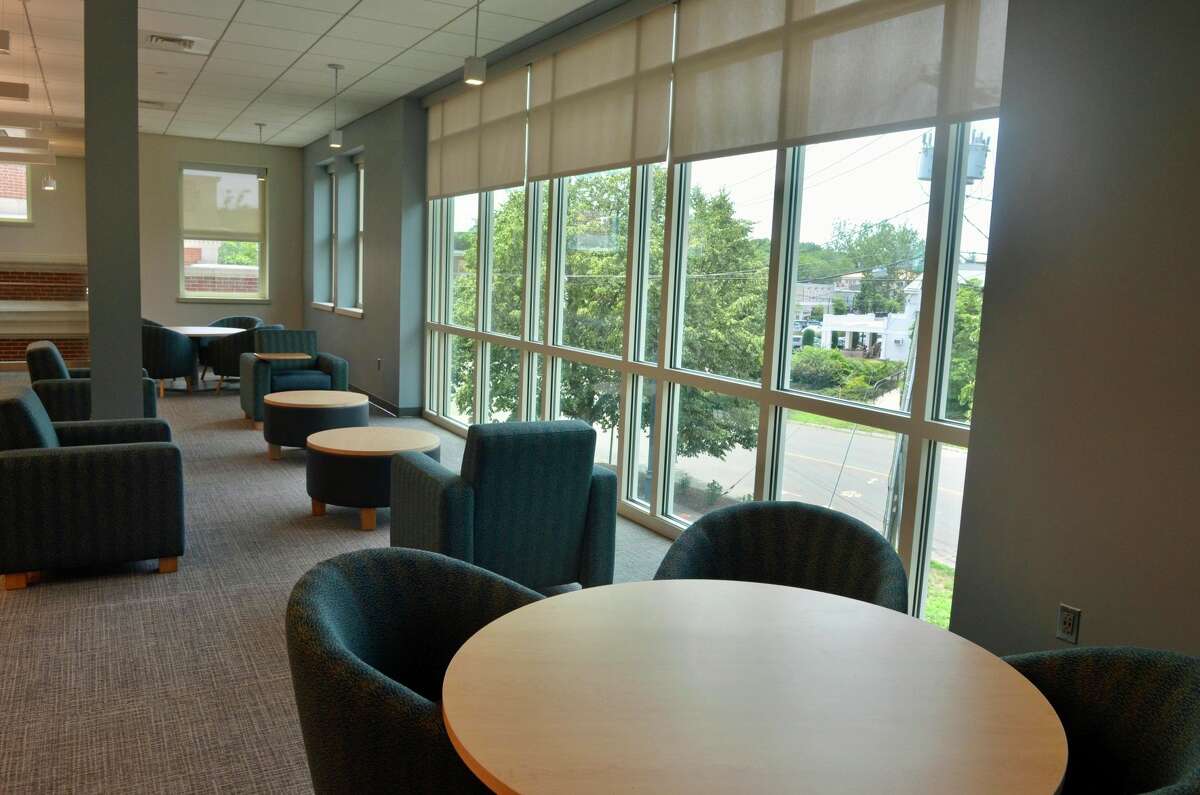 The new Scranton Library offers lots of light and air plus cozy seating.