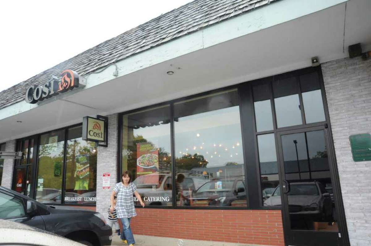 Two armed men robbed Cosi Restaurant on West Putnam Avenue Sunday, seen on Monday, Sept. 27, 2010.
