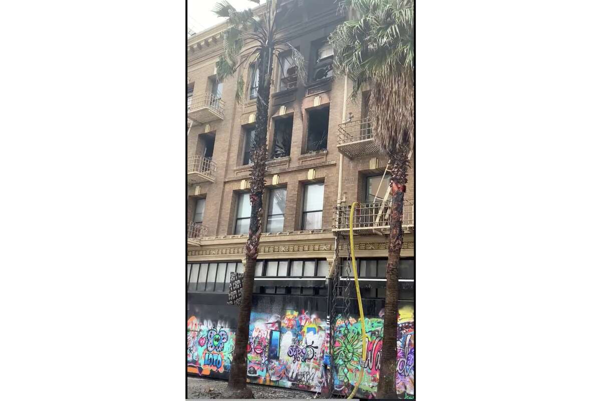 Fifteen people were rescued from a fire in a residential building in SF's SoMa neighborhood on Feb. 26, 2022.