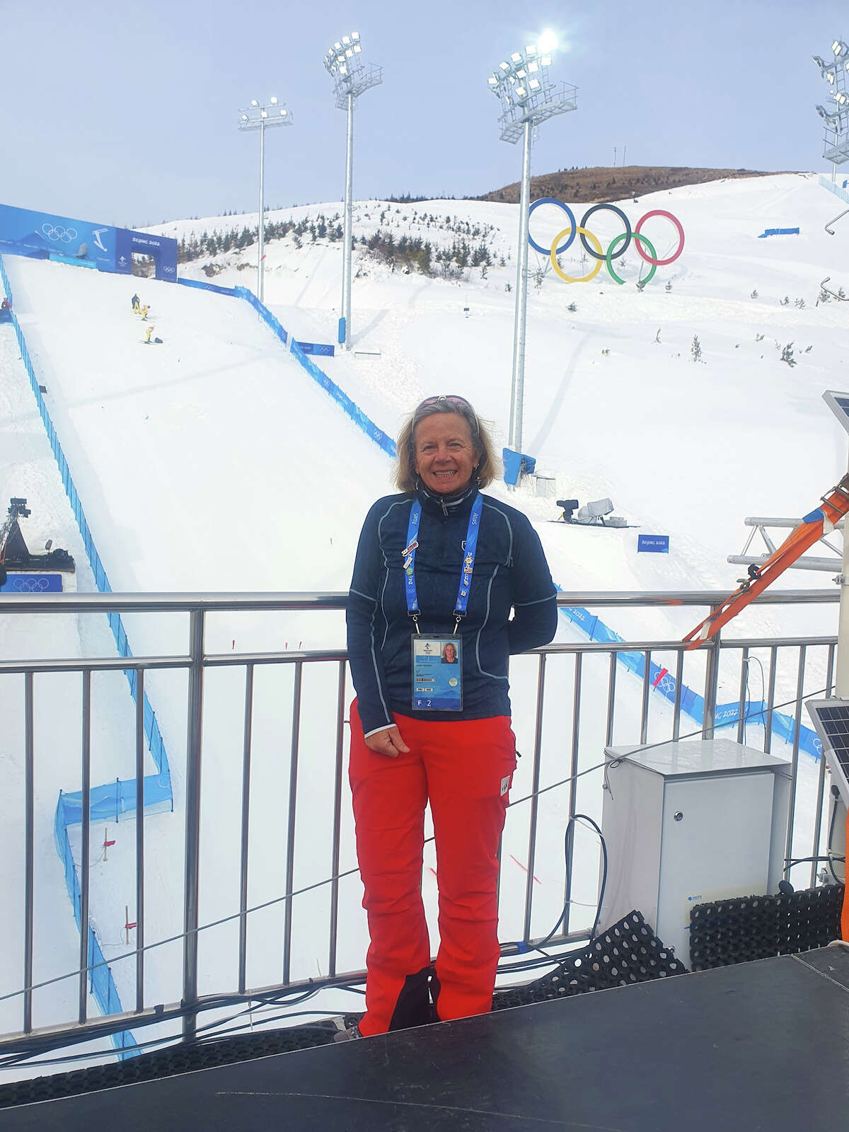 Sarah Simson of Niskayuna was a judge in freestyle skiing in Zhangjiakou during the 2022 Beijing Olympic Games.