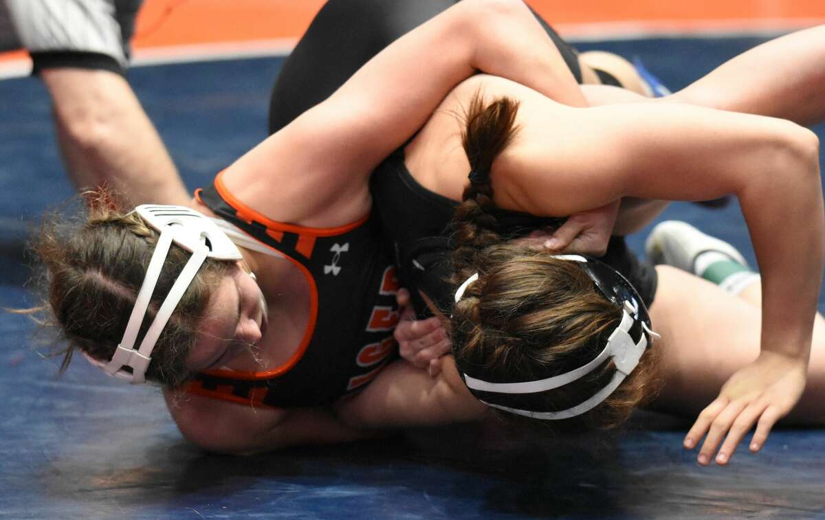 Edwardsville's Abby Rhodes in action during the state tournament in Bloomington.