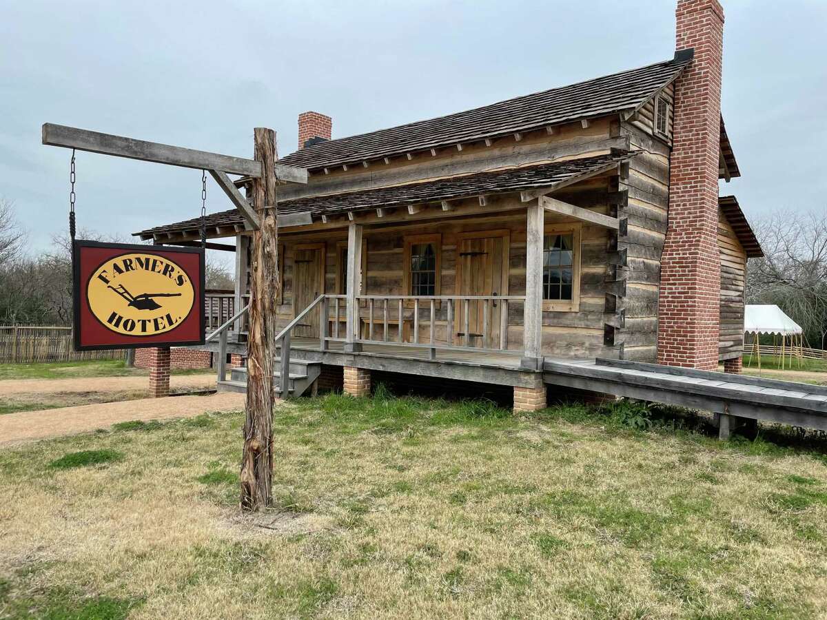 A replica of the Farmer’s Hotel at the San Felipe de Austin State Historic Site shows visitors how early Texans lived.