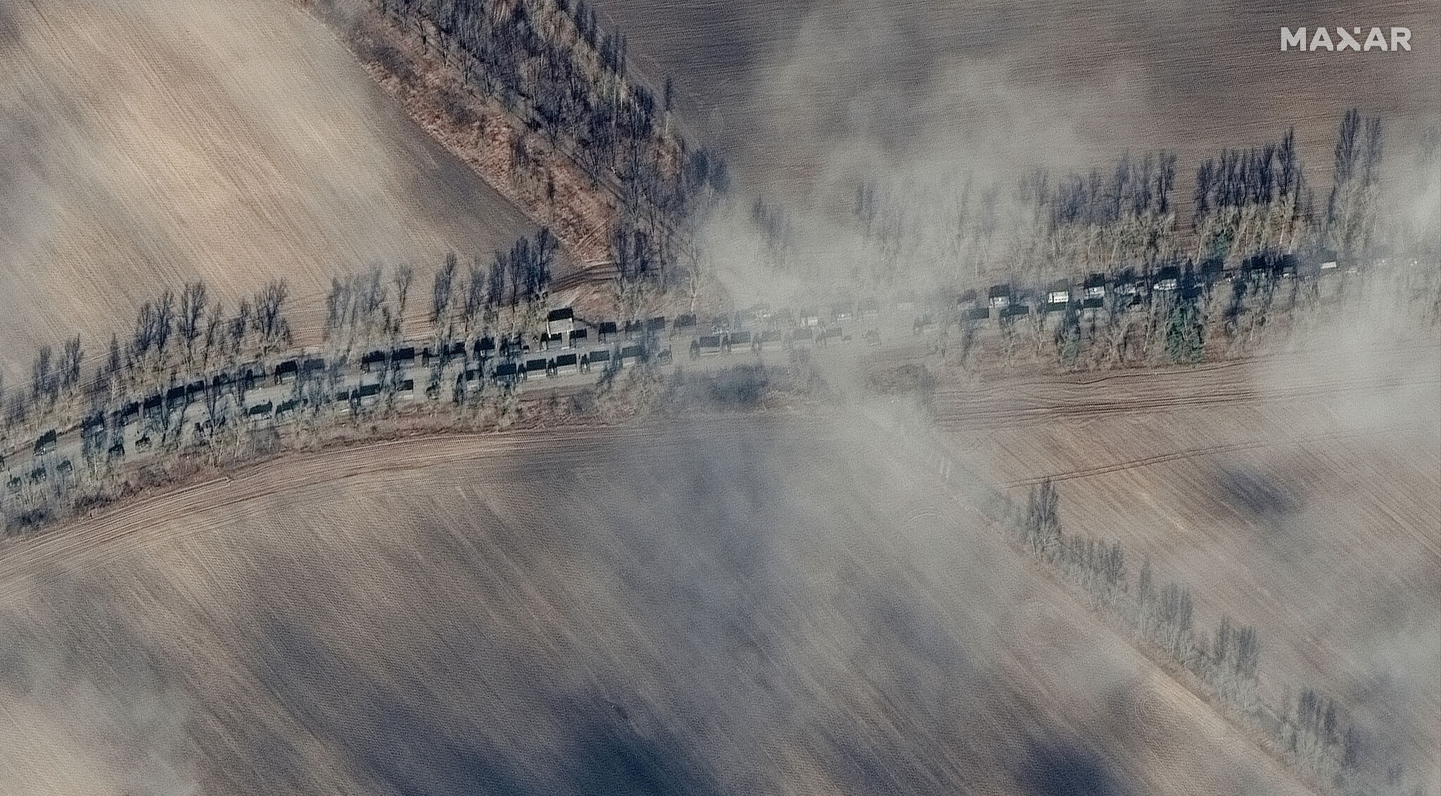 Satellite Images Show Huge Convoy Of Russian Troops Nearing Kyiv