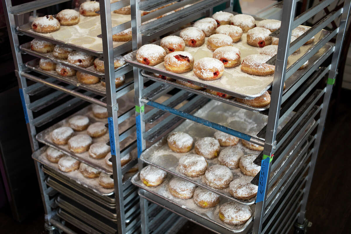 Paczki are sold Monday, Feb. 28, 2022 at The Gourmet Cupcake Shoppe in Midland, one day ahead of Fat Tuesday.