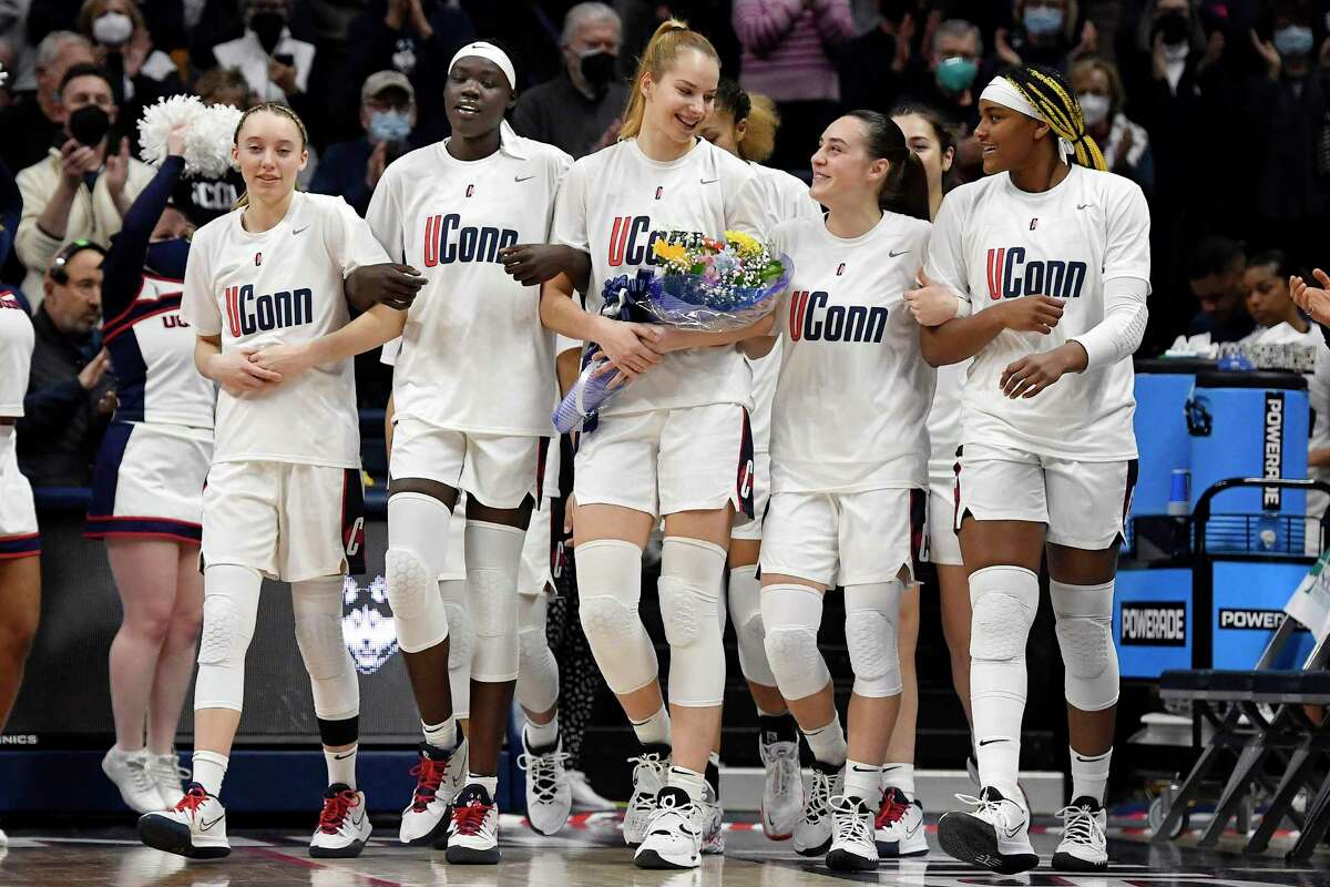 How UConn women’s basketball team honored Dorka Juhász on Senior Day
