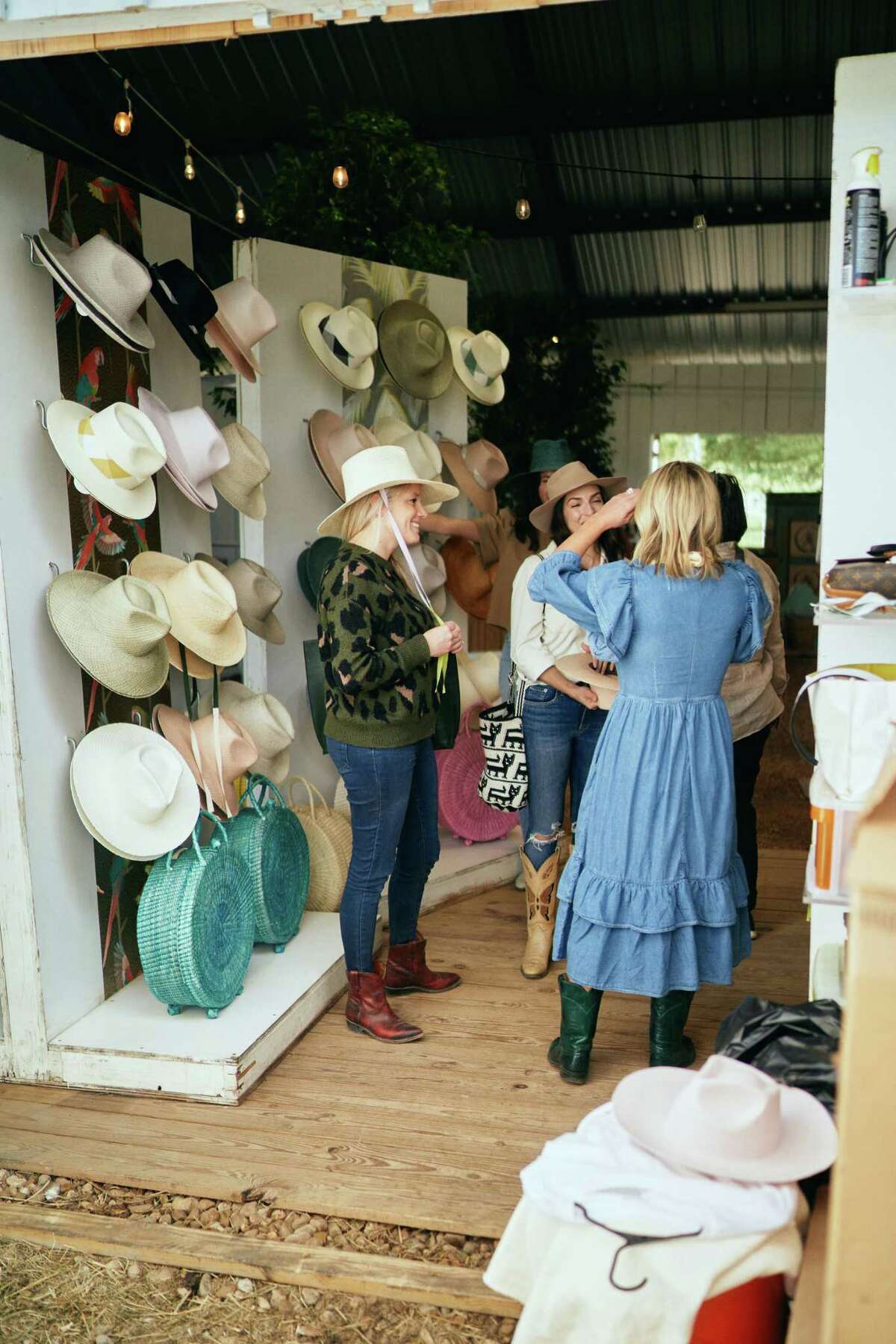Kristin Light, the designer behind hat brand Sissy Light, is a fixture at Round Top.
