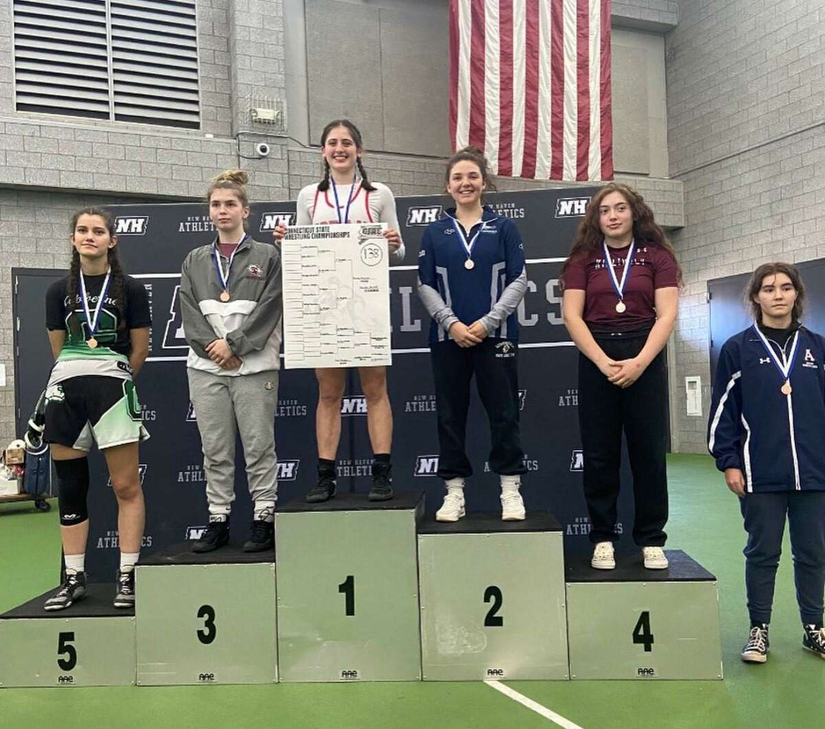 Kelly Asparas won the title at 138 pounds at the CIAC Girls State Championship Tournament.