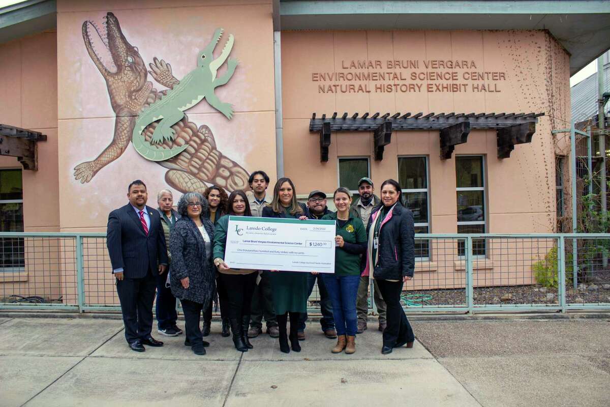 This month, the Laredo College Alumni & Friends Association presented a $1,240 check from a Facebook fundraiser to LC Lamar Bruni Vergara Environmental Science Center Director Bianca Brewster.