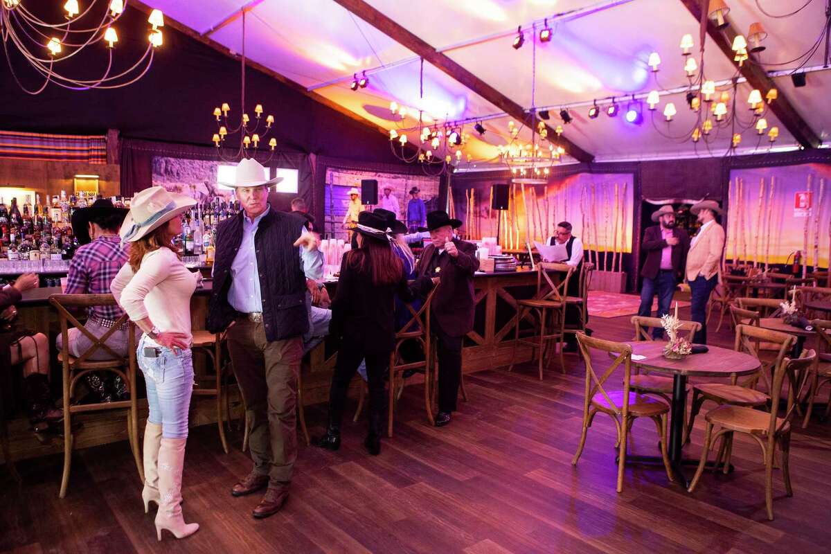 Inside The Ranch Saloon and Steakhouse, the Houston Rodeo's first full