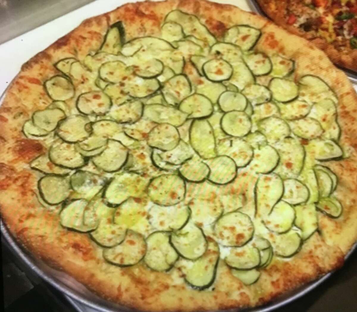 Swain's Concessions pickle pizza at the Houston Rodeo.