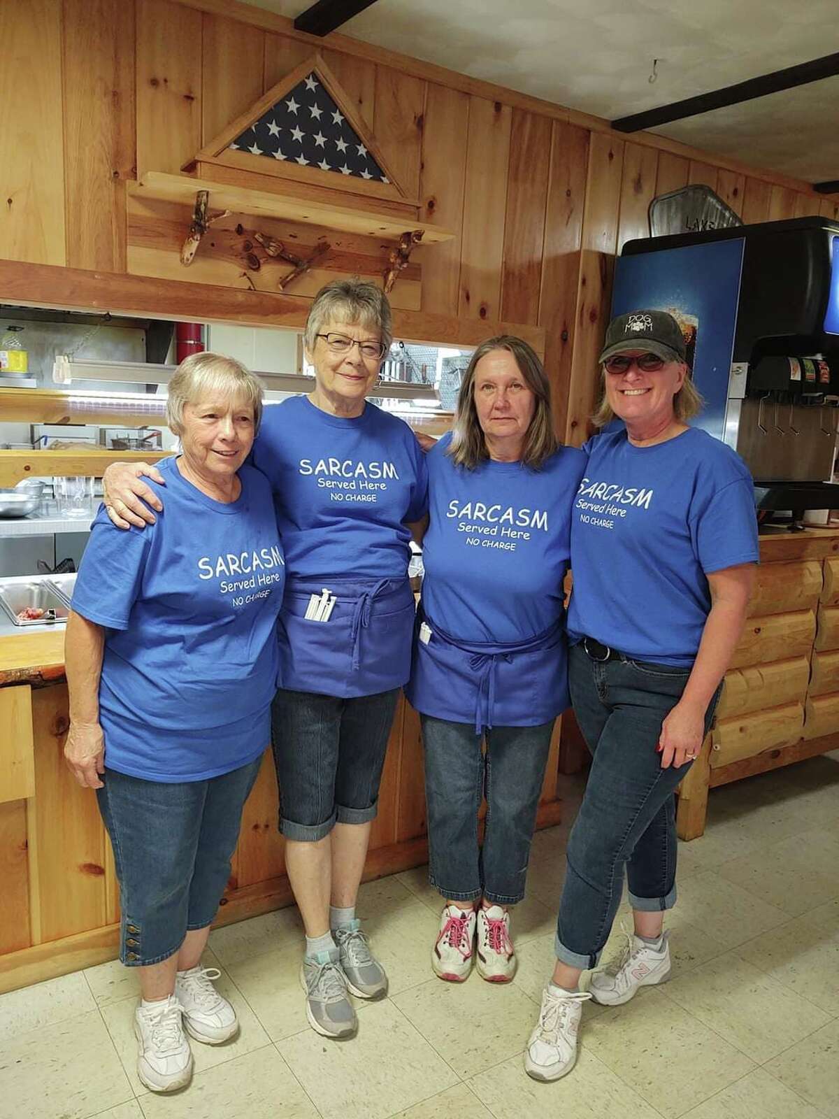 Owner Dawn Martin, far right, has had a great time with her help throughout the years serving folks homemade breakfast items on the weekends. Dawn's Country Kitchen in the Luther/Irons has been sold and the new owner will be reopening in late March. The new restaurant intends to keep a weekend breakfast buffet operating, in addition to a bakery. (Courtesy photo)