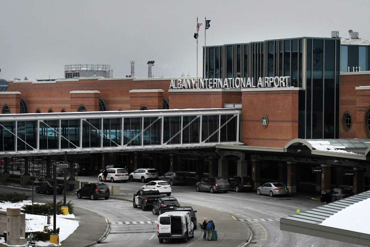 The main terminal at Albany International Airport, where a power outage at a National Grid substation led to flight delays on Monday.