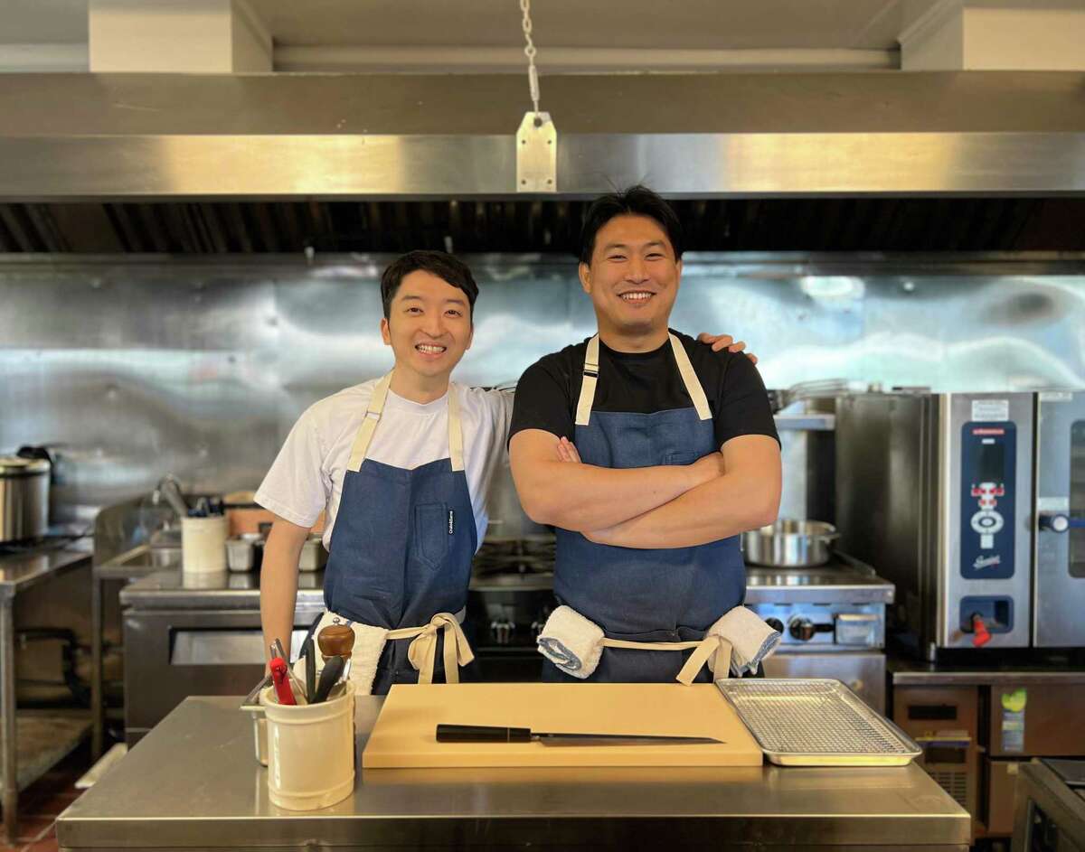 Chefs Jin Lim (left) and Ethan Min of the forthcoming Bansang in San Francisco.