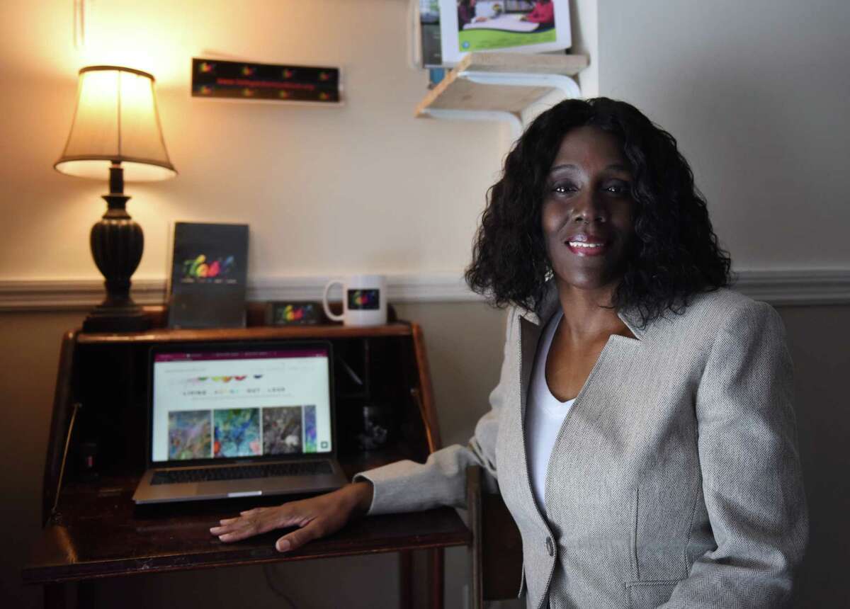 Danyale Sturdivant, founder of Living Autism Out Loud on Tuesday, March 1, 2022, in Guilderland, N.Y. LAOL aims at decreasing and eventually eliminating cultural barriers that Black and Indigenous People of Color (BIPOC) parents face when accessing services and supports for their children with Autism and/or Intellectual Developmental Disabilities.