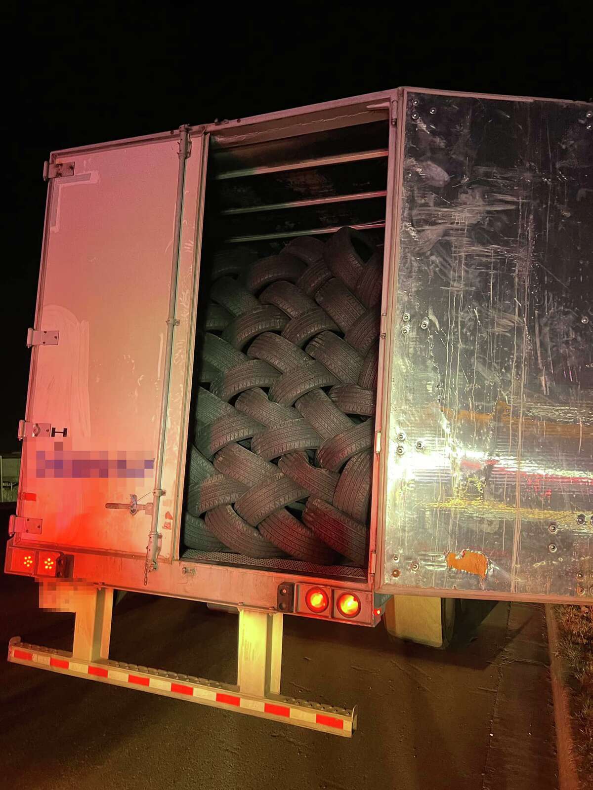 U.S. Border Patrol agents said they discovered 53 migrants inside a trailer transporting spare tires. The smuggling attempt occurred on Feb. 17 at checkpoint on Interstate 35.