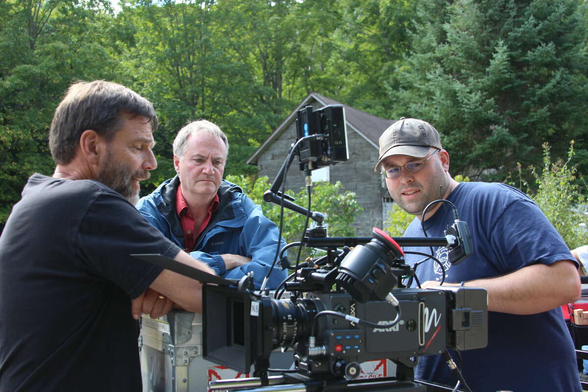 Rich Brauer, of Brauer Productions, works with the film crew on the set of his movie, "Dogman 2: Wrath of the Litter," which was filmed in Benzie County. Brauer plans to film a third Dogman movie in Benzie County in 2022.