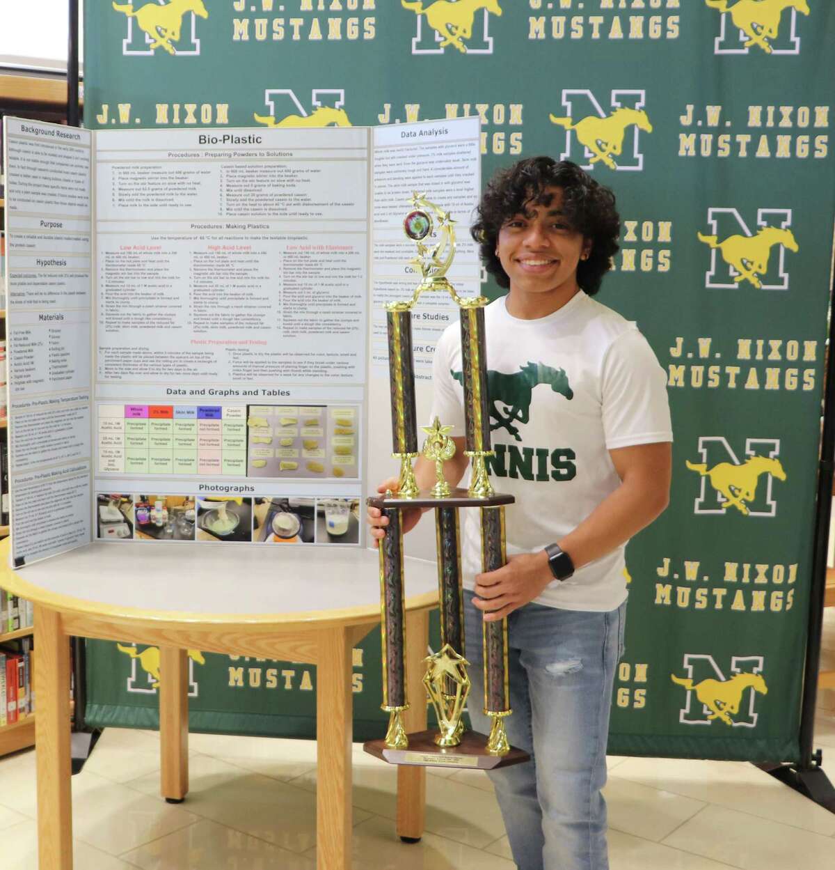José Ávila es miembro del equipo de tenis de Nixon High School y de la Sociedad Nacional de Honor. Ávila tambien obtuvo el primer lugar en la Feria Secundaria de Ciencias y representará a LISD en Atlanta en la Feria de Ciencias Regeneron International Science Fair con su investigación acerca de bioplastico.
