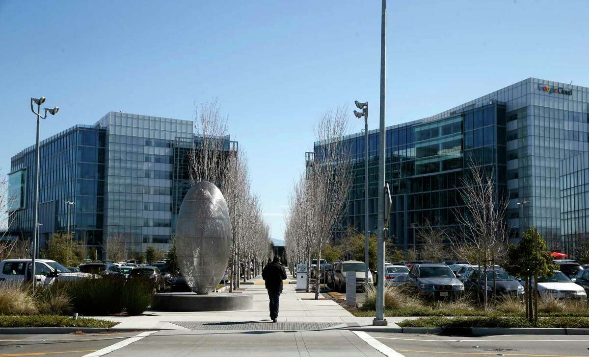Google’s Moffett Place campus on Bordeaux Drive in Sunnyvale, seen in 2018.