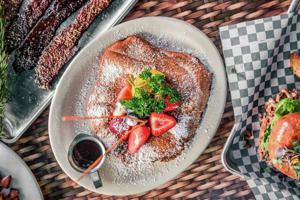 Deep-fried French toast from Sweet Maple, newly open in downtown Palo Alto.