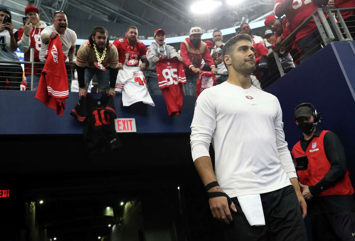 49ers QB Jimmy Garoppolo carted to locker room with ankle injury - Niners  Nation