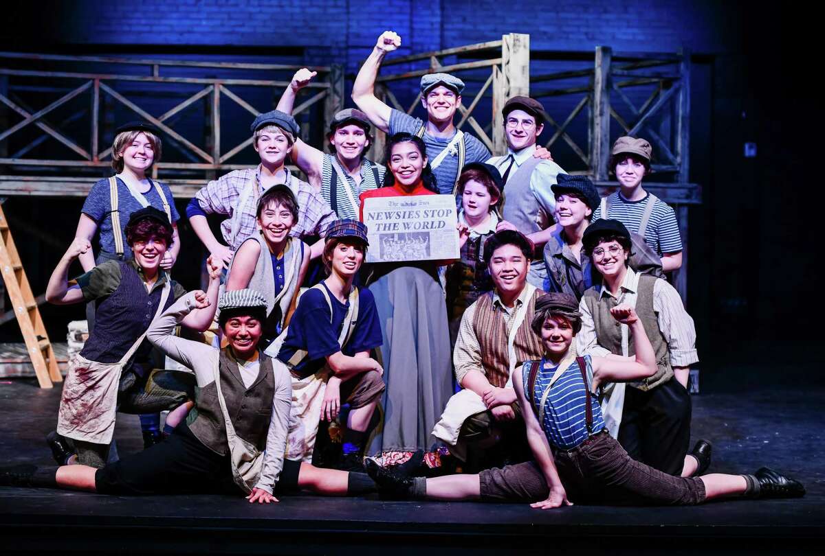 The Players open Disney’s “Newsies: The Broadway Musical” March 11 at the Owen Theatre. Then the show runs weekends through March 27. Pictured center, Jordan Leal as Katherine Plumber.