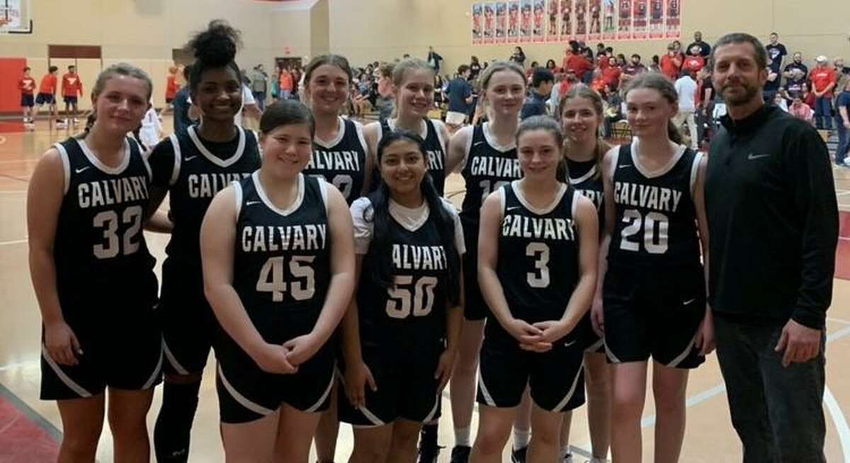 The Conroe Calvary Baptist girls basketball team won the TAPPS District 8-1A championship and reached the regional round of the tournament.