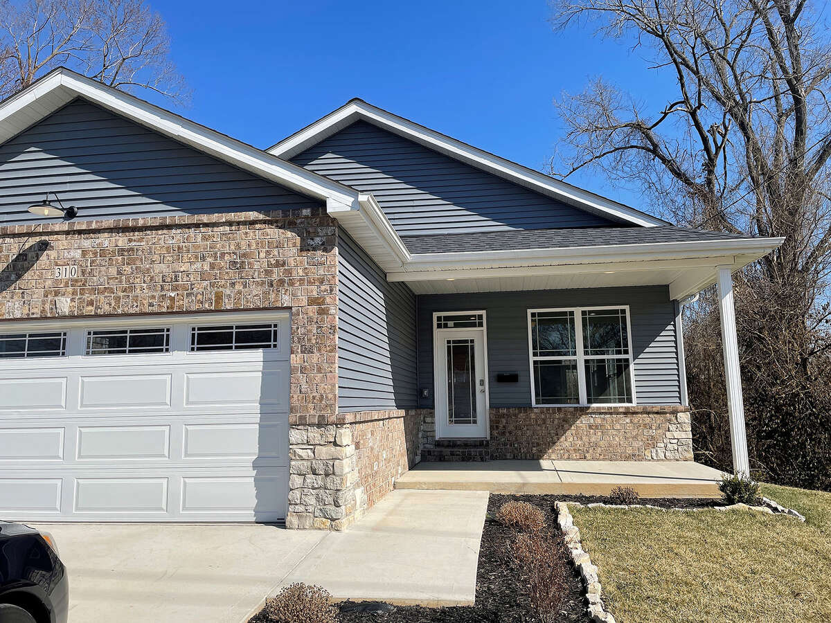 The front of the new student-built home on South Seminary Street.