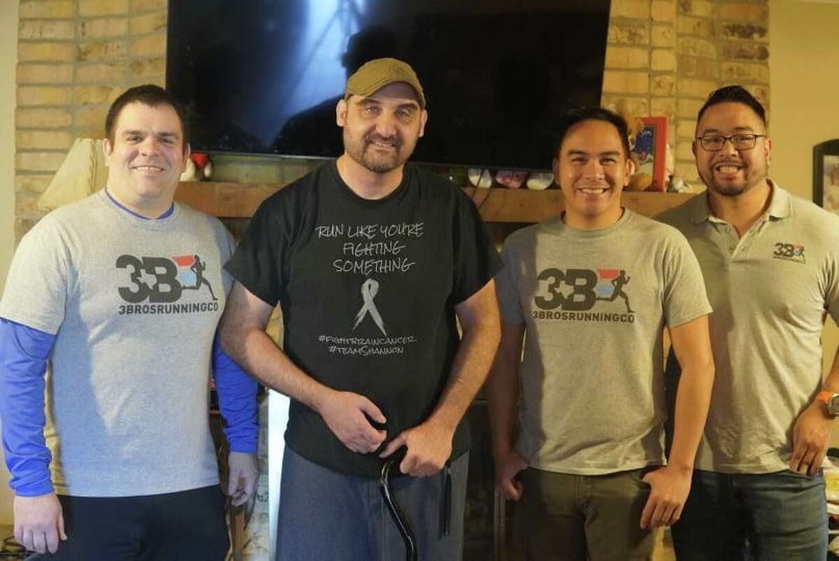 3 Bros Running Company meets with Shannon Larson, age 49, who has survived brain cancer for 21 years. The 3 Bros, William Fermo, Jeremy Fermo, and Mike Moss are working to put on their first race this summer in Shannon's honor, and a portion of the proceeds will be donated to the National Brain Tumor Society.