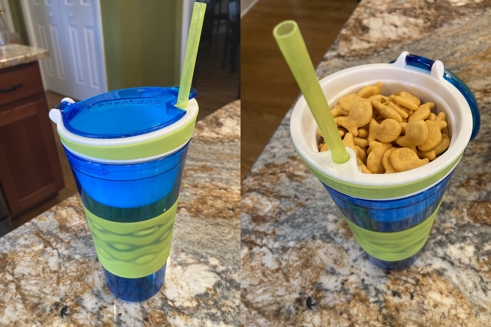 Where Roots And Wings Entwine: Snackeez Snack and Drink Cup review.
