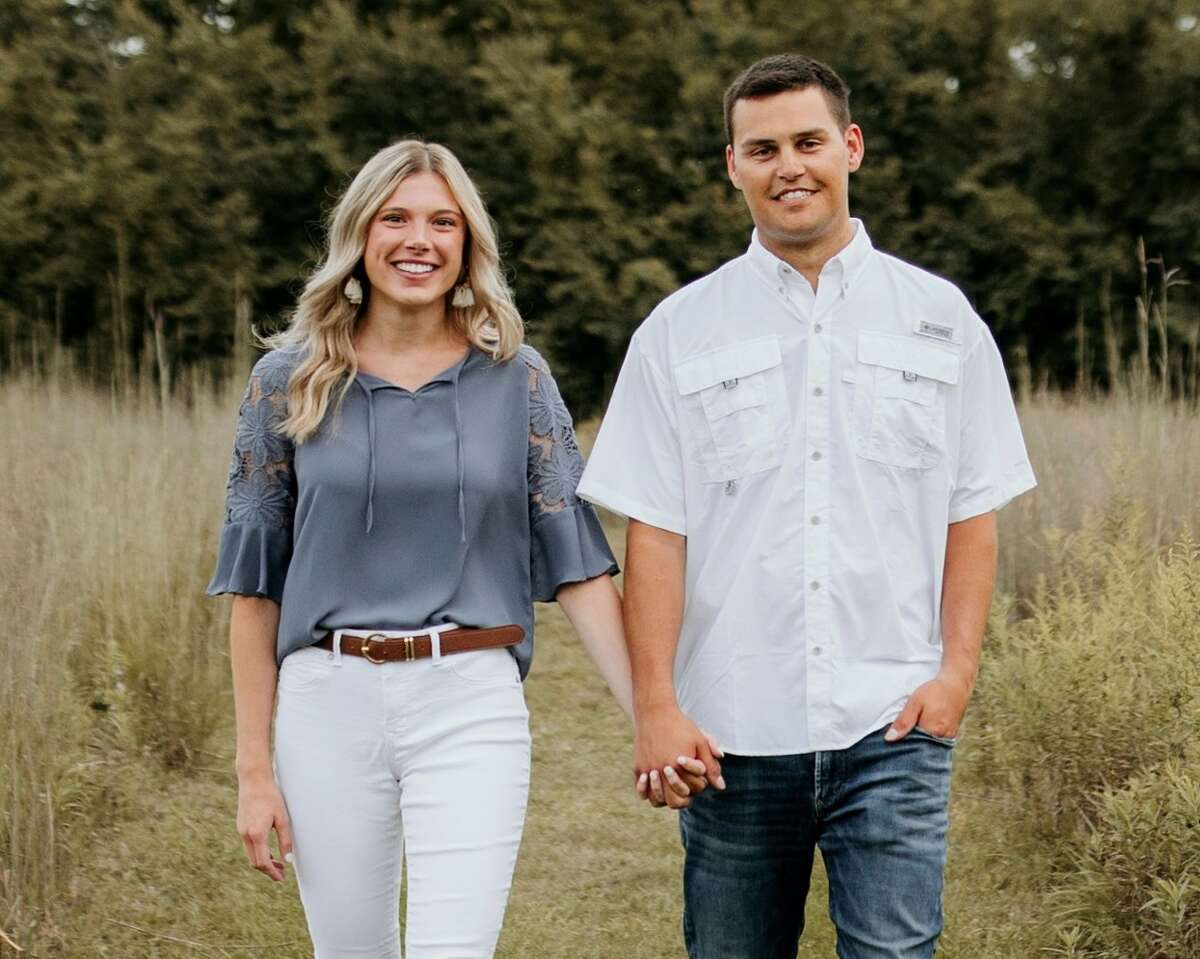 Ali Harner is pictured with her fiance, Nich.
