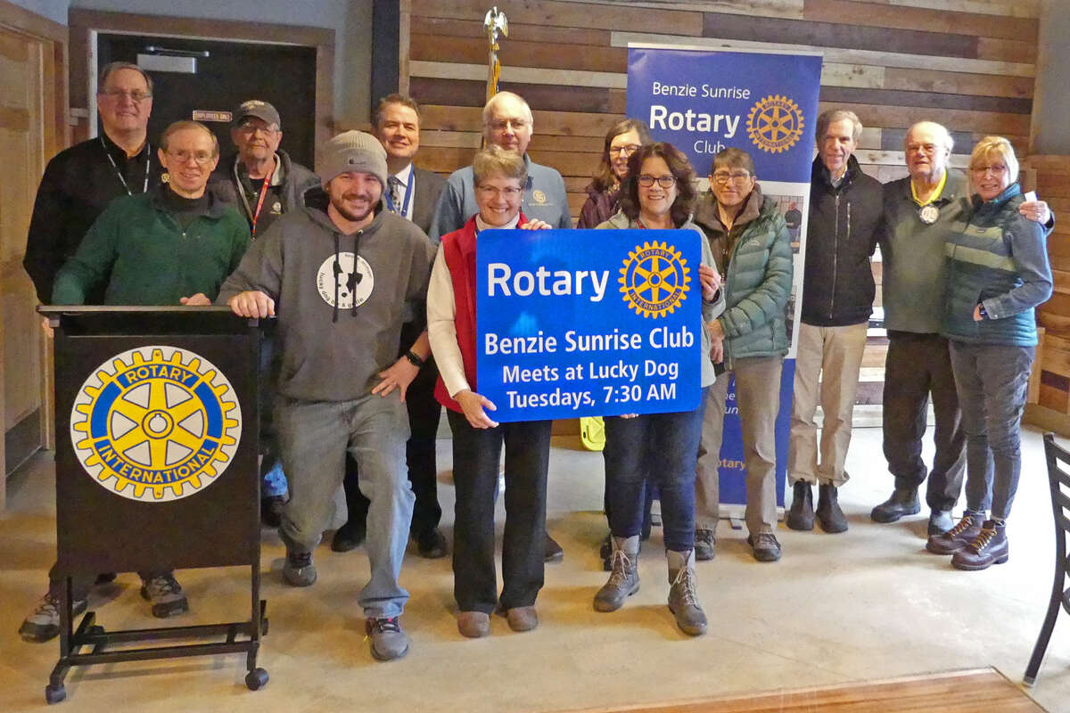 The Benzie Sunrise Rotary Club is now meeting in person from 7:30-8:30 a.m. at the Lucky Dog Bar & Grille on Tuesdays. Zoom options also available. 