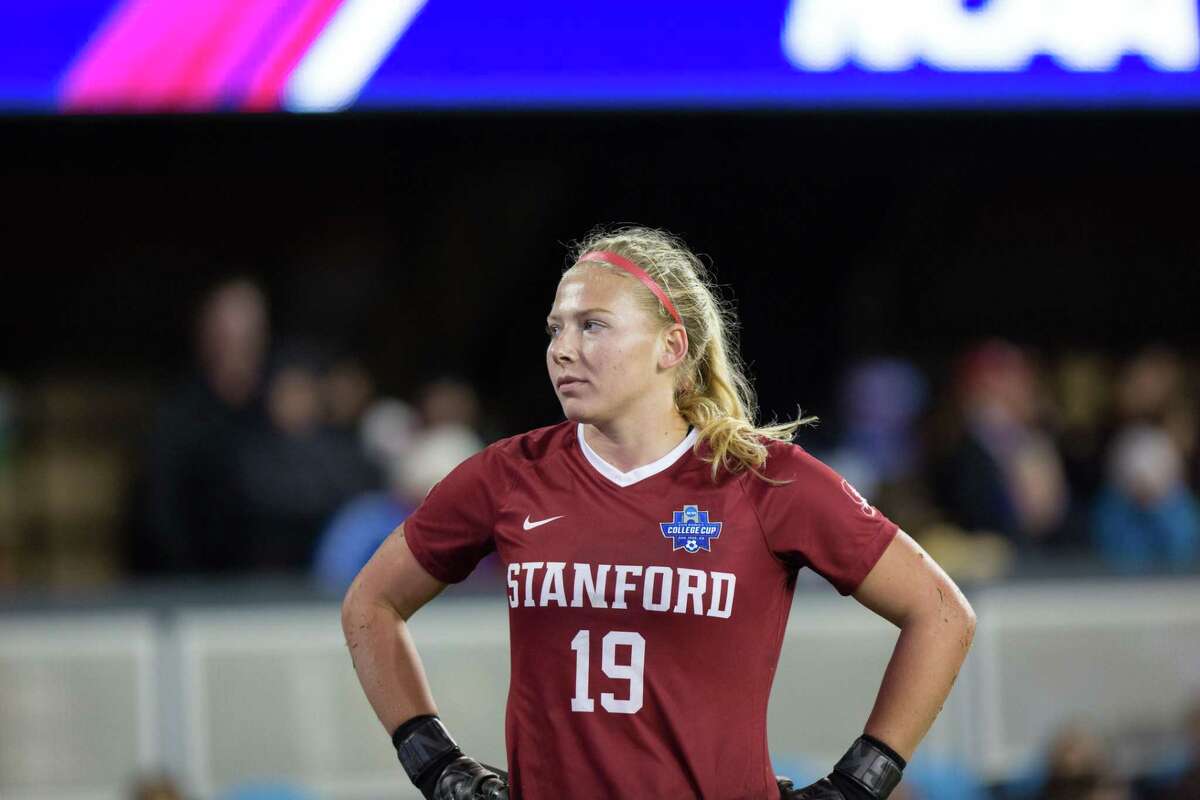Stanford, CA - December 8, 2019: Katie Meyer at Avaya Stadium. The Stanford Cardinal won their 3rd National Championship, defeating the UNC Tar Heels 5-4 in PKs after the teams drew at 0-0.