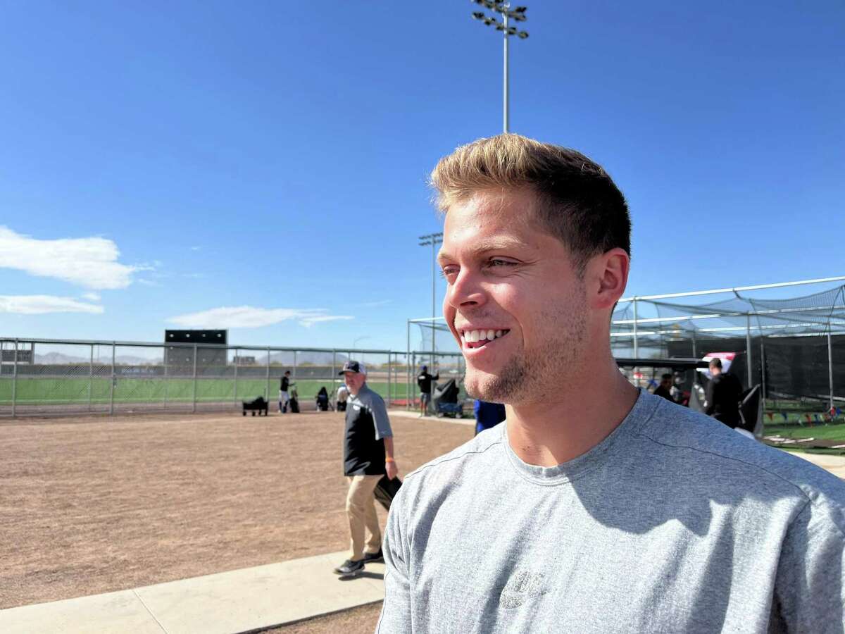 Cubs shortstop Nico Hoerner, who is from Oakland and played at Cal, worked out at the union's Bell Bank Park facility in Mesa on Friday.