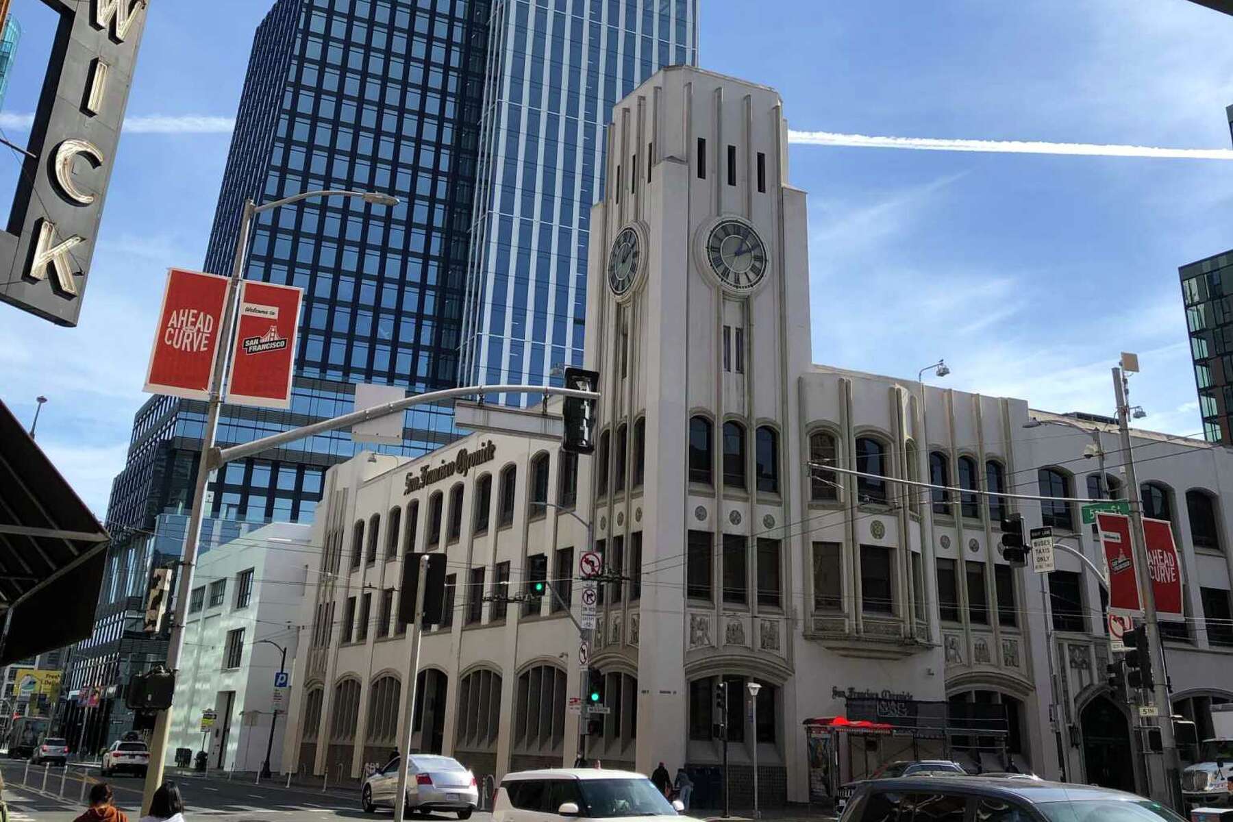Old S.F. is out at Fifth and Mission streets. New S.F. is tall, glassy and grassy Old s.f. is out at fifth and mission streets. new s.f. is tall, glassy and grassy
