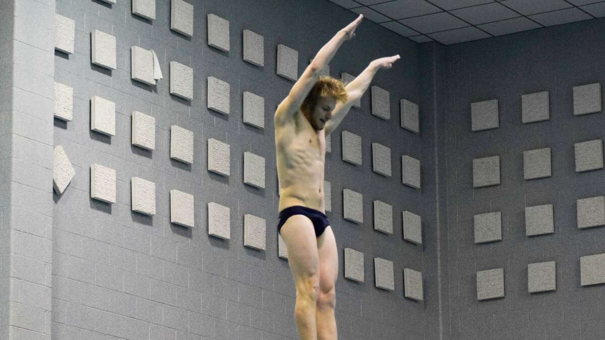 SCSU’s Andrew Buehler recently won the 1-meter and 3-meter Northeast-10 Conference diving championships.