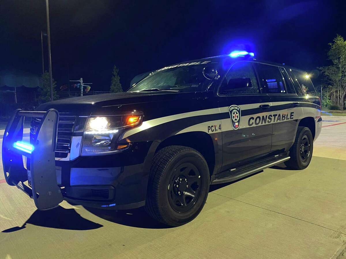 An east Montgomery County officer was injured in a Thursday afternoon altercation with a man now jailed on three alleged offenses, in addition to an outstanding felony warrant. Pictured is a Chevrolet Tahoe used as a patrol cruiser by the Montgomery County Precinct 4 Constable's Office.