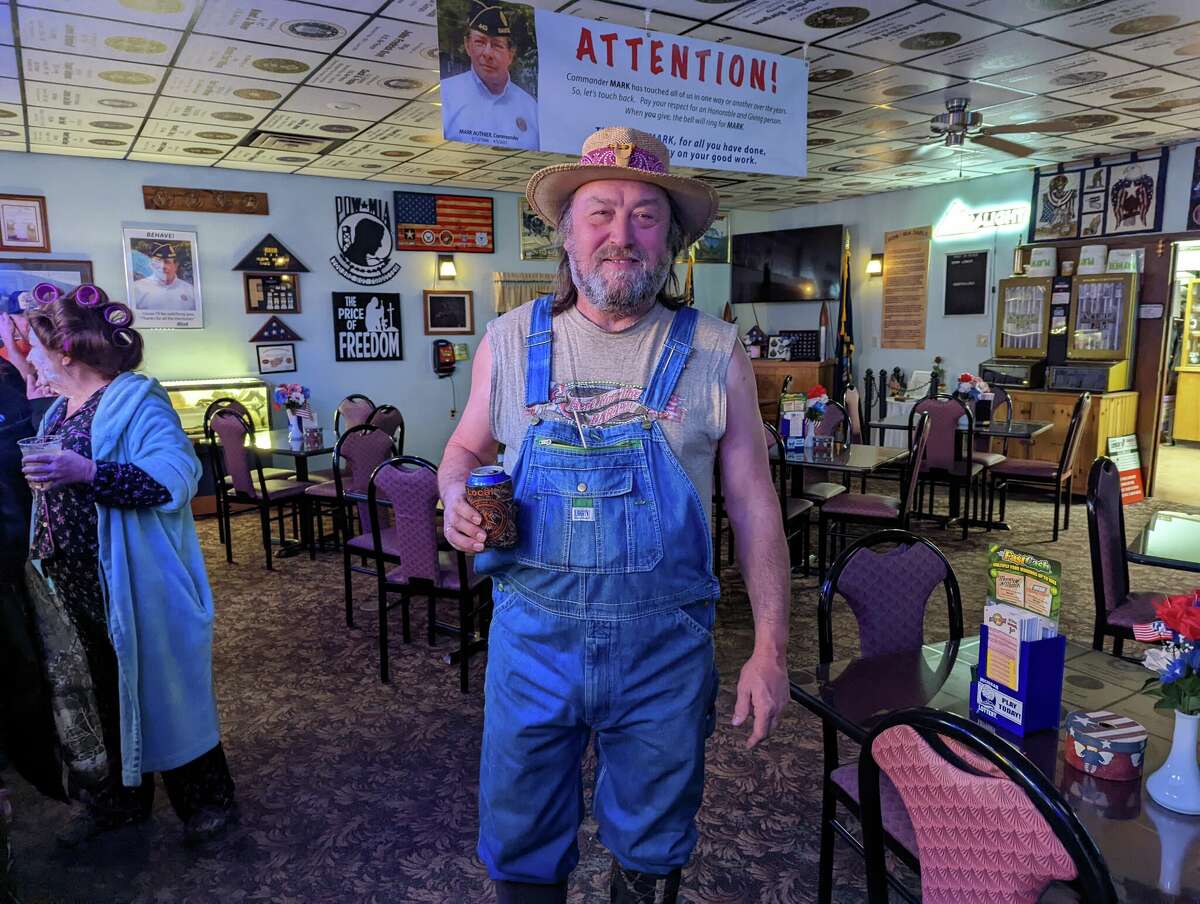 Mike Knapp is pictured at Saturday's first Hillbilly Hoedown held at the Sanford American Legion Post 443.