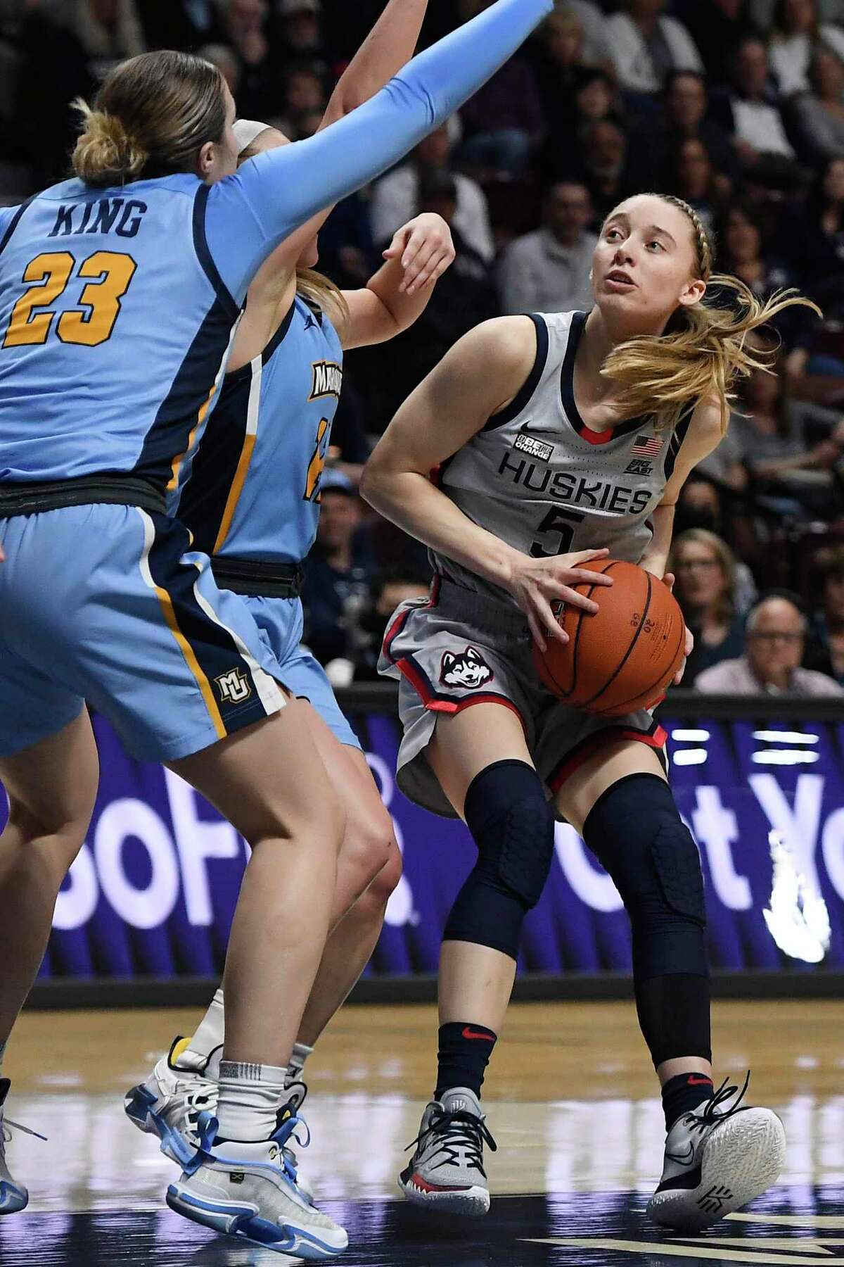 UConn women’s basketball defeats Marquette, advances to