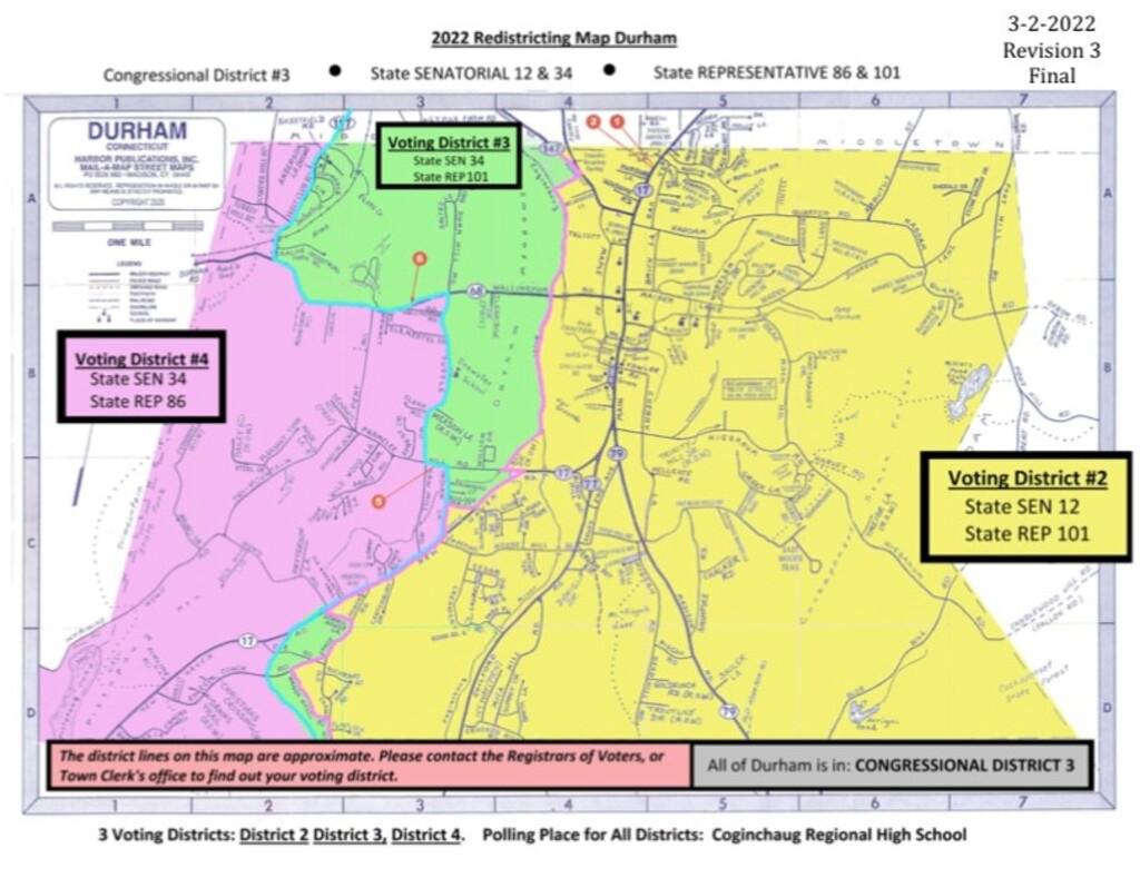 With Durham CT redistricting set for November election, many will have new legislators - Vimarsana News