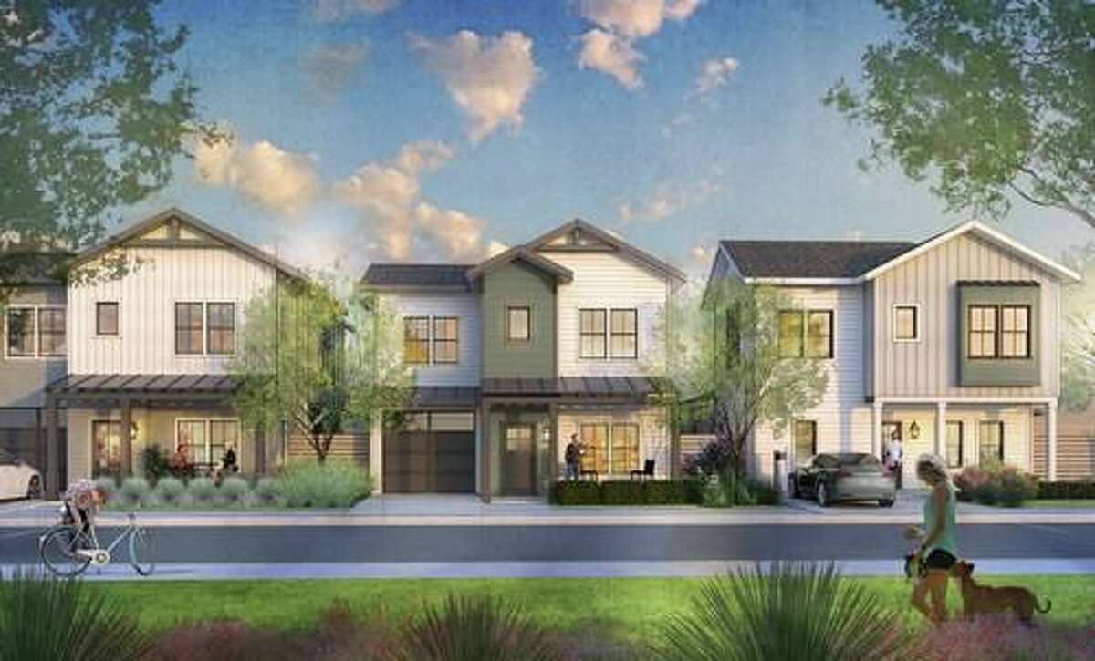 A rendering of Collection at Gruene, a single-family rental project.