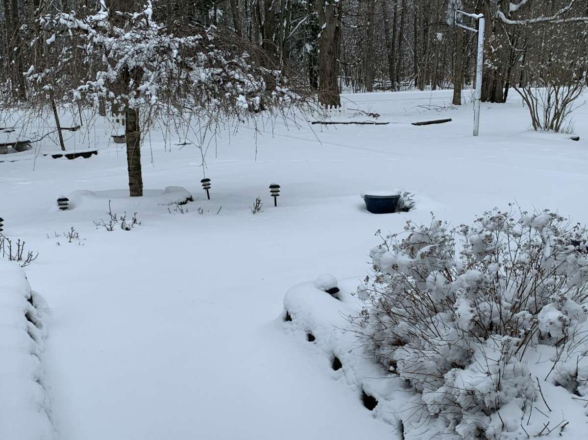 Area residents woke up Monday morning to a fresh new blanket of snow after temperatures into the 50s melted most of it away over the weekend.
