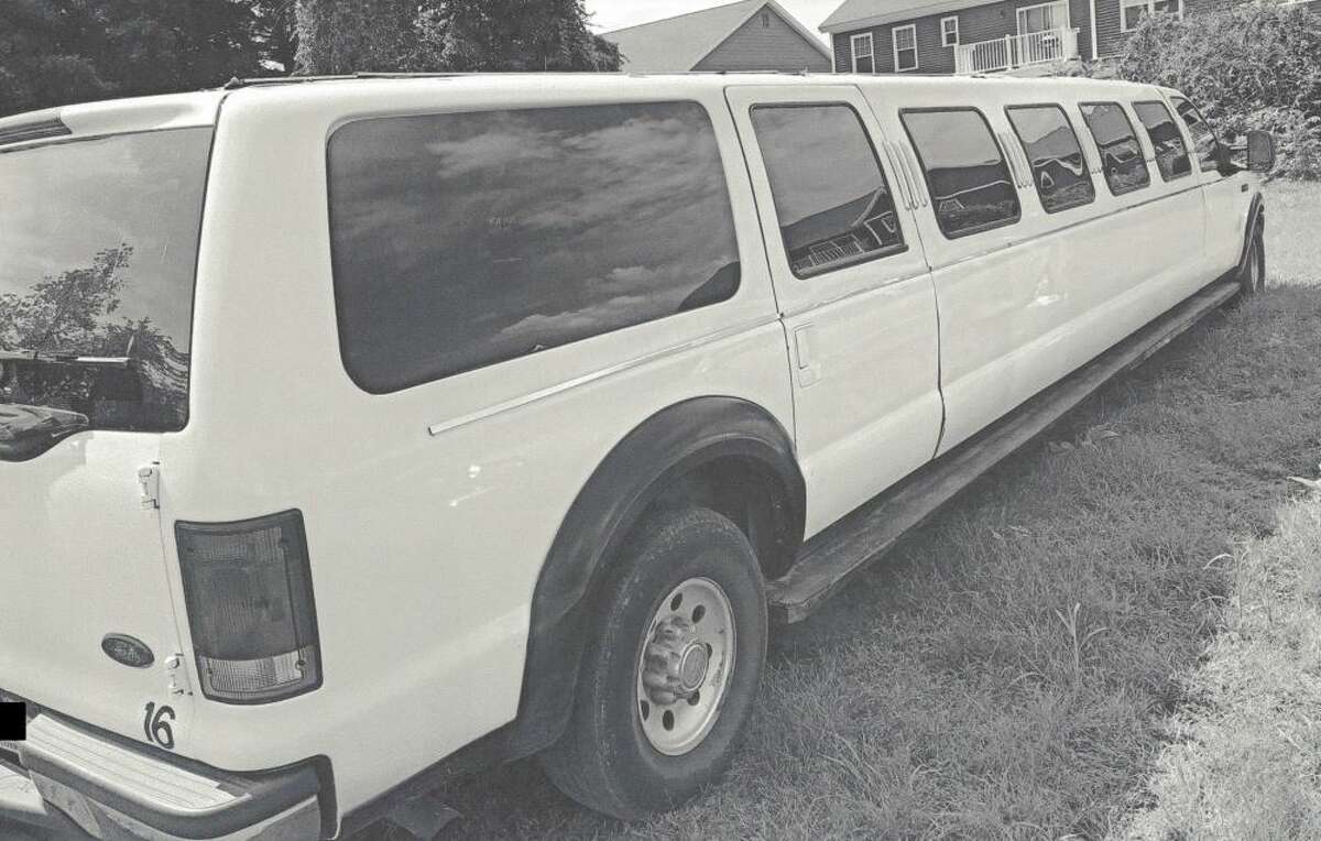 The 2001 stretch Ford Excursion limousine that crashed in 2018, killing 20, just outside the village of Schoharie. The brakes on the massive, 34-foot limo failed on Oct. 6, 2018 as it was going down a steep section of Route 30. All 17 passengers and the driver died, along with two bystanders, seconds after sailing into the parking lot of a popular restaurant at lunchtime going more than 100 mph.
