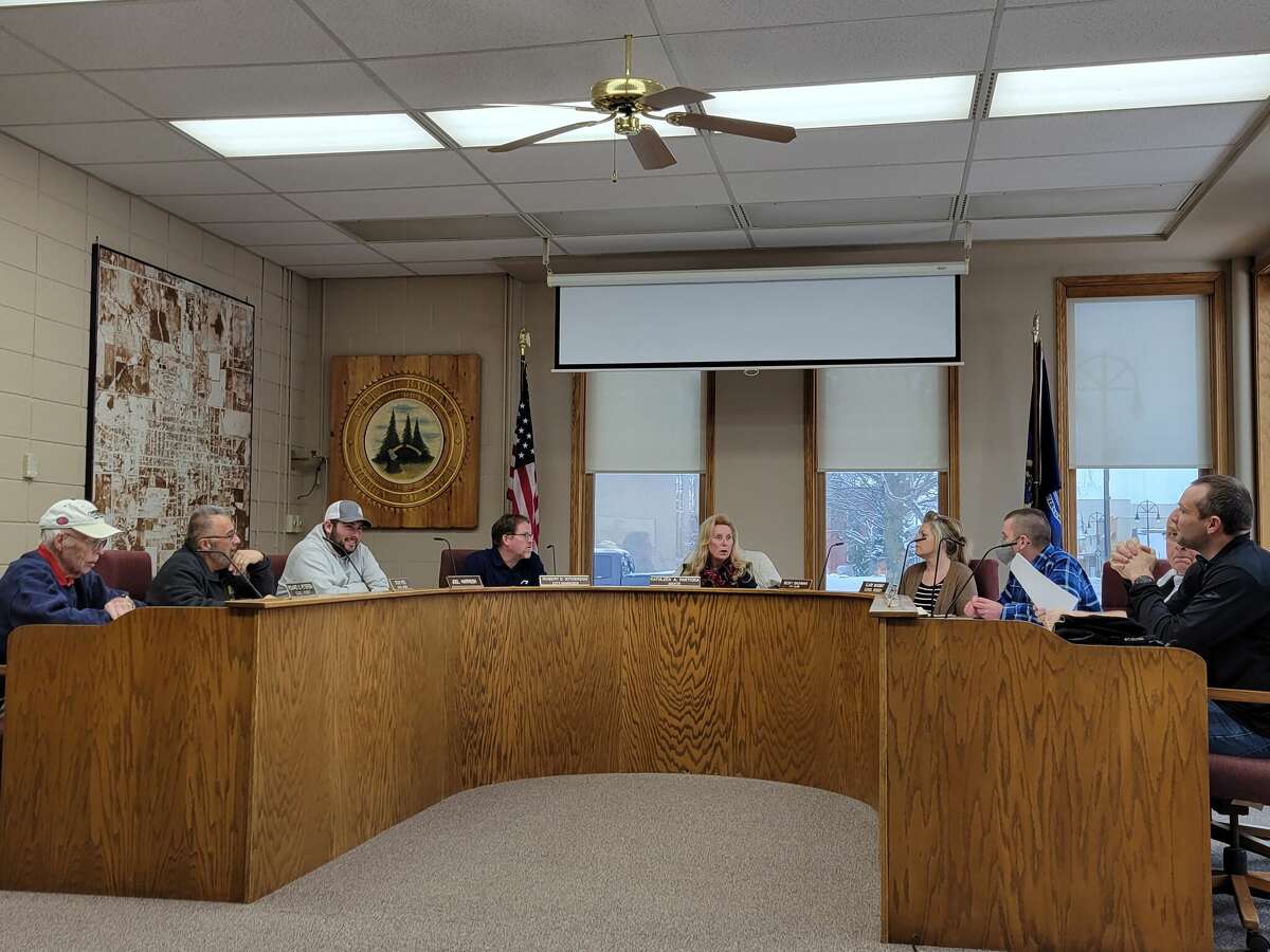 The Bad Axe City Council during their meeting on Monday, where they allowed Police Chief David Rothe and officer Shawn Webber to do research into a marijuana ordinance for the city. The city has not allowed any marijuana businesses since recreational marijuana was legalized in 2018.