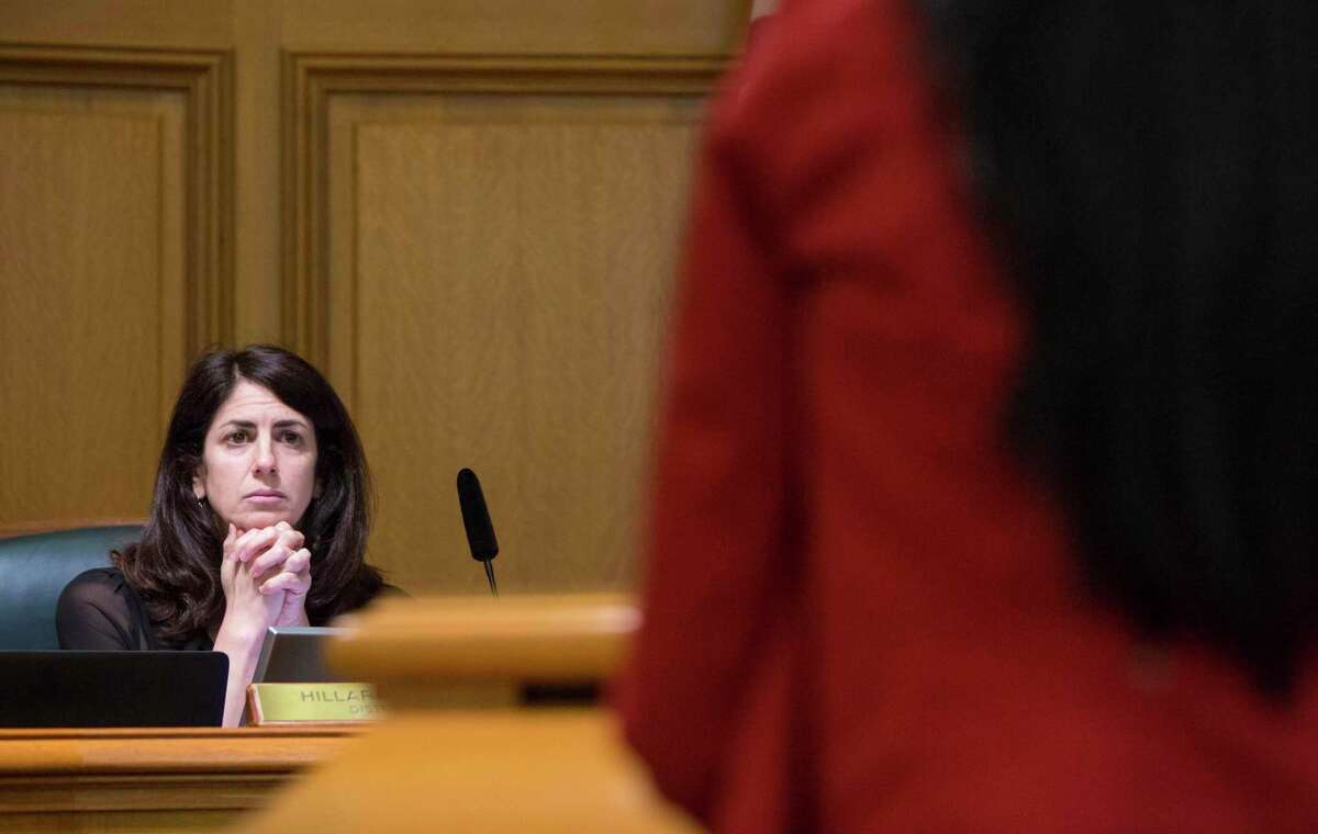 Supervisor Hillary Ronen during a 2018 hearing in in San Francisco. The Board of Supervisors passed legislation Ronen introduced to tighten the rules for how police use DNA stored in city-run databases in an effort to prevent crime victims from having their own DNA used against them in unrelated criminal probes.