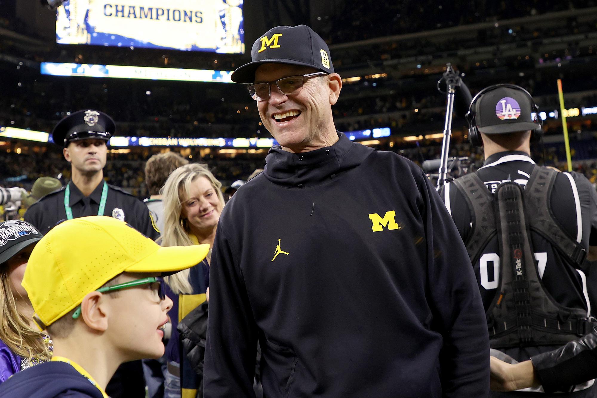 Michigan coach Jim Harbaugh says door is closed on NFL