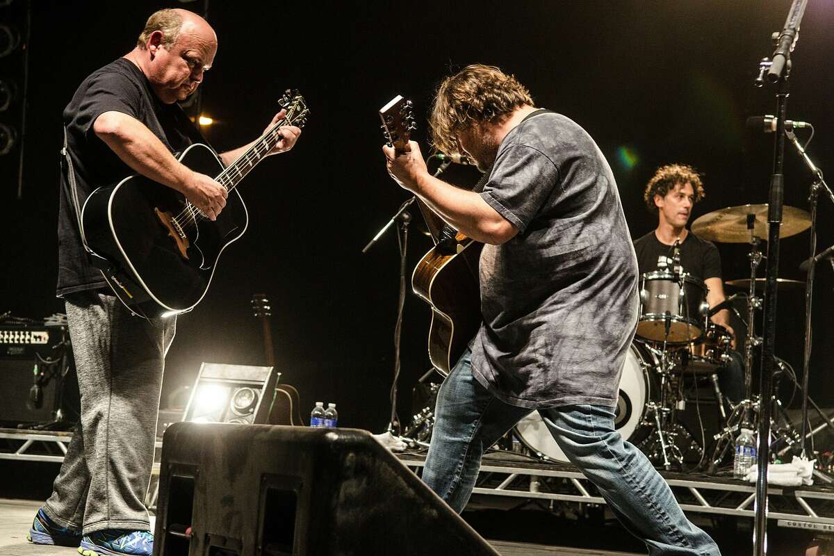 Jack Black and Kyle Gass are performing with "Tenacious D" at the 3rd annual Riot Festival at the National Western Complex in Denver, Colorado on August 30, 2015.